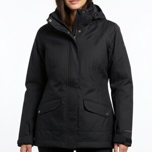 Columbia Interchange 3-in-1 Jacket Women's Small Black Omni-Tech EUC